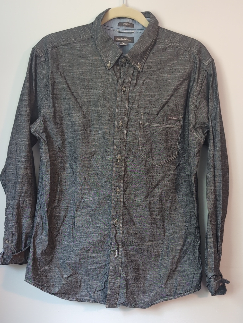 Eddie Bauer Gray Classic Fit Shirt